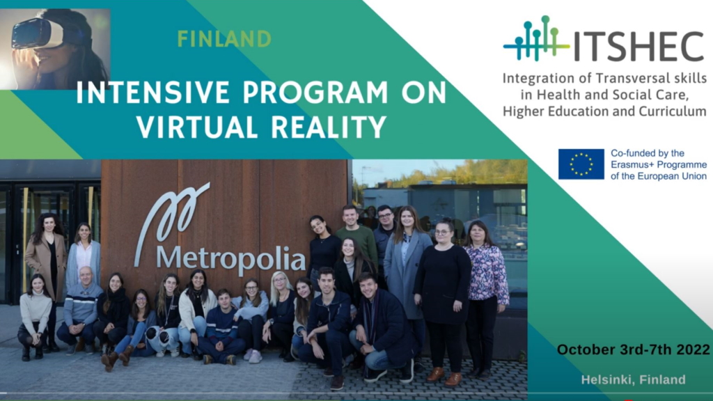 ITSHEC projekt: Intensive Program on Virtual Reality in Helsinki (Finland)
